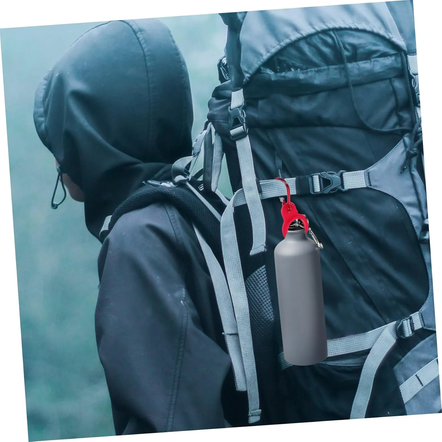 Kettle Buckle Soft Water Bottle Running Bottle Carrying Clips Carabiner Water Bottle Lanyard Leak Proof