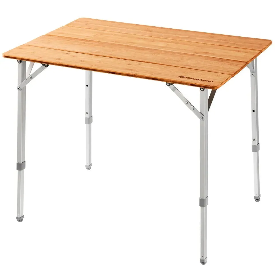 KingCamp 4-Folding Bamboo Table for 2-3 Person