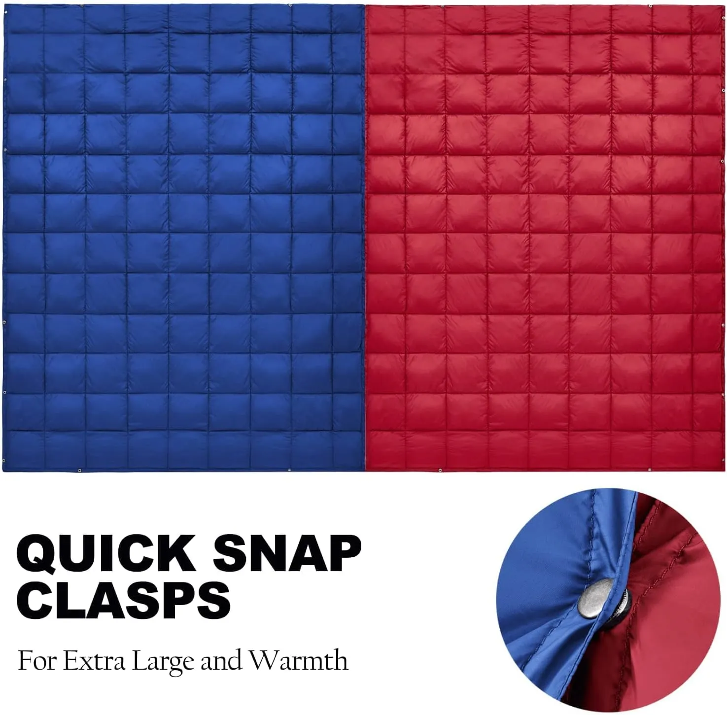 KingCamp Puffy Blanket for Camping, Warm Down Alternative Outdoors Indoors Quilt, Lightweight Compact Packable Windproof Blankets for Stadium, Airplane, Travel, Picnics, Backpacking