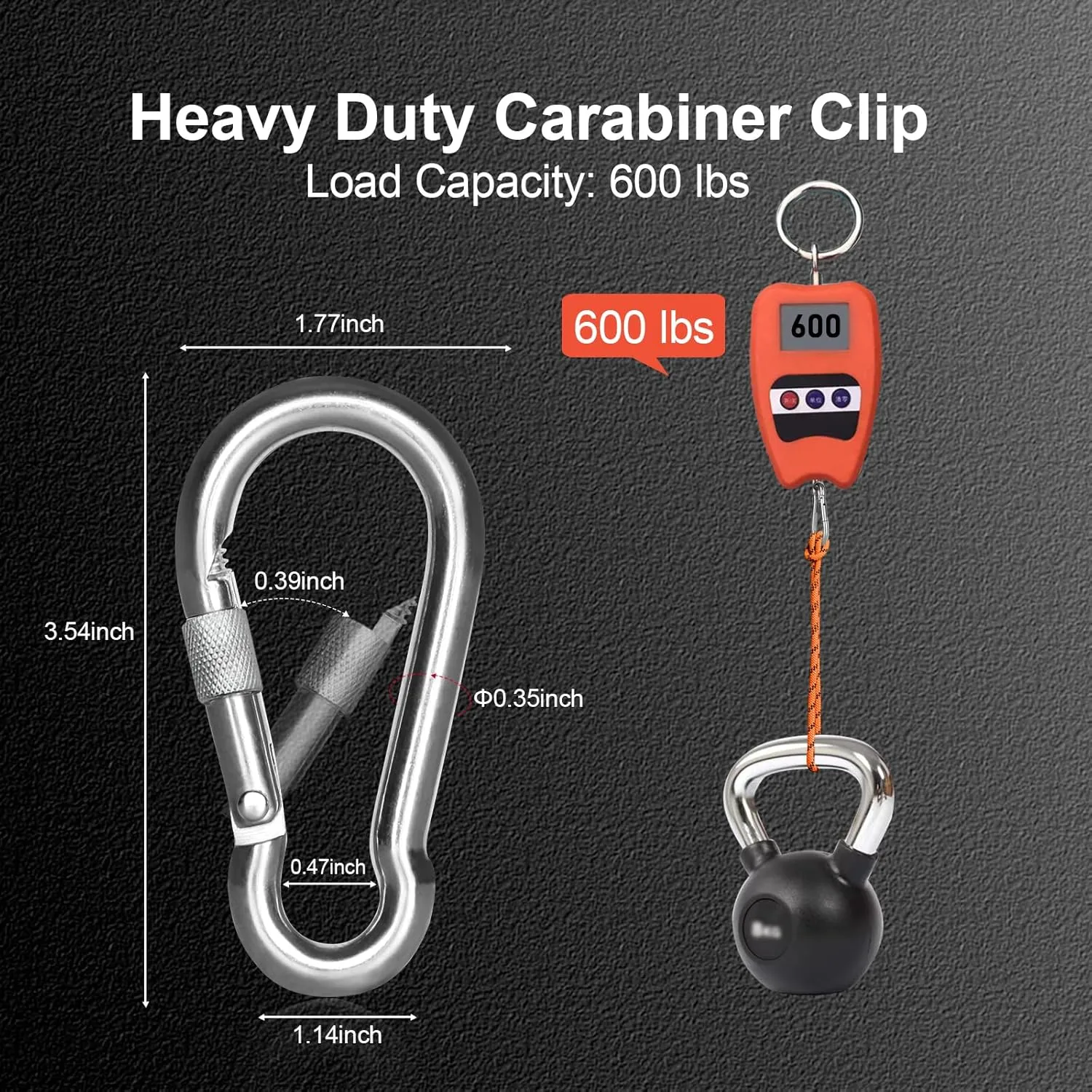 KINLINK 20 Pack Screw Locking Carabiner, 3.54 inch Heavy Duty Carabiner Clips, 304 Stainless Steel Small Caribeener Clips, Caribiniers for Outdoor Camping, Swing, Hammock, Hiking, Quick Link