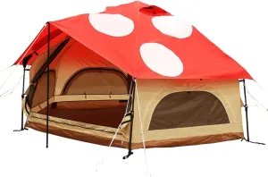 Kinoko Mushroom Tent - Outdoor Tents for Camping - Easy Set Up - Hiking Tents for Backpacking - 4 Season Backpacking Tent - Red