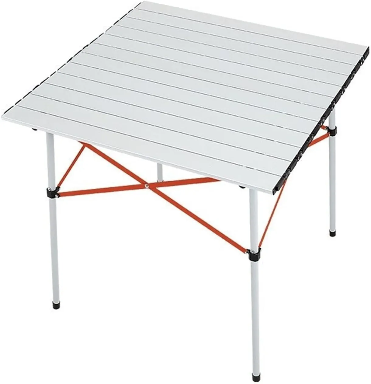 KIRANDY Portable Picnic Table, Folding Roll Up Camping Travel Table, Aluminum Alloy Folding Table (颜色 : Square Table)