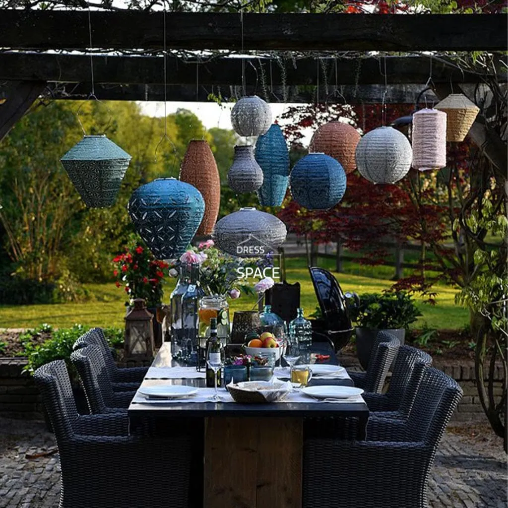 Lace Balloon XL - Sage Green - Solar Lantern