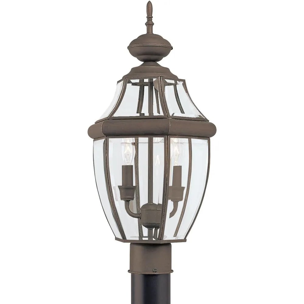 Lancaster Antique Bronze LED Outdoor Post Lantern