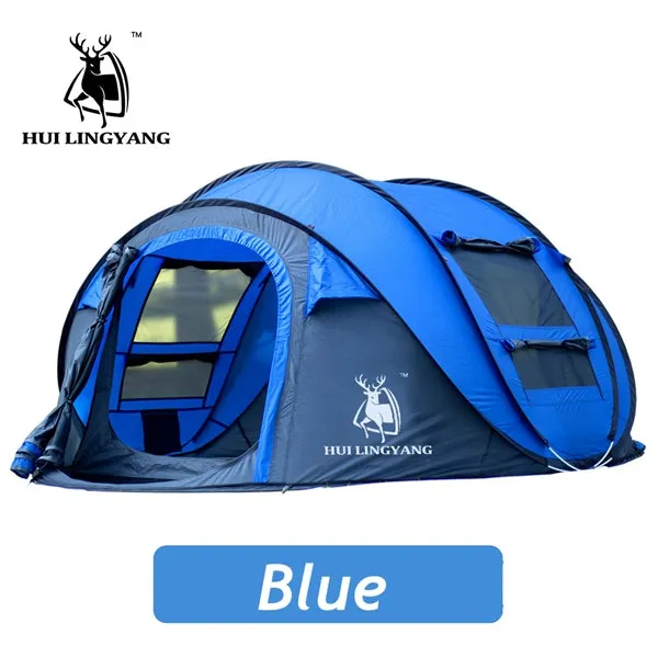 Large Luxurious touch Waterproof Family Up Tents Outdoor Tents Pop Automatic Tent Waterproof Hiking 3-4 Throw Person Space Camping Beach Bulk discount Tents