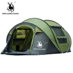Large Luxurious touch Waterproof Family Up Tents Outdoor Tents Pop Automatic Tent Waterproof Hiking 3-4 Throw Person Space Camping Beach Bulk discount Tents