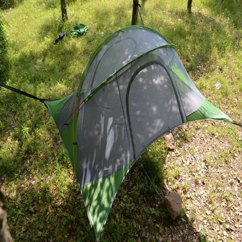 Large Outdoor 3-4 People Tent with Mosquito Net Hammock