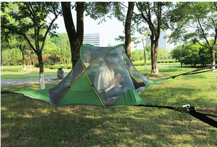 Large Outdoor 3-4 People Tent with Mosquito Net Hammock