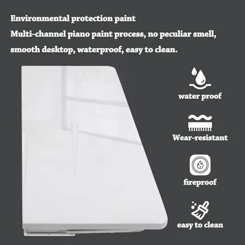Laundry Room Wall Mounted Folding Table, Kitchen Restaurant Home Bar Work Table, All Aluminum Countertop, Waterproof Easy to Install and Clean (100X50cm/39.4"×19.7")…