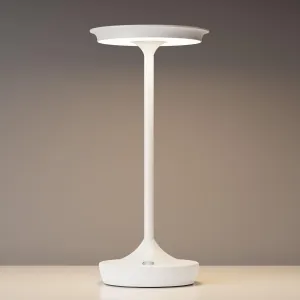 LED Cordless Table Lamp Rechargeable-Portable Battery Operated Lamps, 3 Color Touch Dimming Waterproof Light for Patio/Restaurant/Dining/Outdoor(White)
