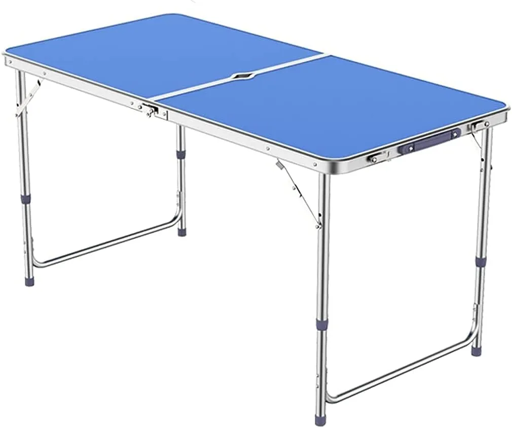 LJYT Portable Outdoor Picnic Folding Table with Adjustable Height,Portable Camping Side Tables with Aluminum Legs for Outdoor, Picnic, Cooking, Beach, Hiking, Fishing
