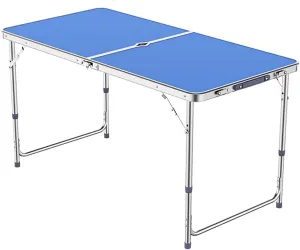 LJYT Portable Outdoor Picnic Folding Table with Adjustable Height,Portable Camping Side Tables with Aluminum Legs for Outdoor, Picnic, Cooking, Beach, Hiking, Fishing