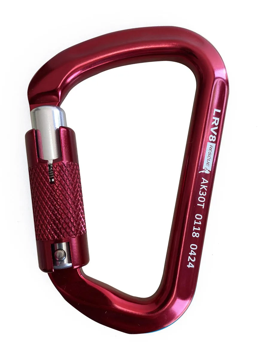 LRV8 30kN Klettersteig Aluminium Karabiner Triplelock