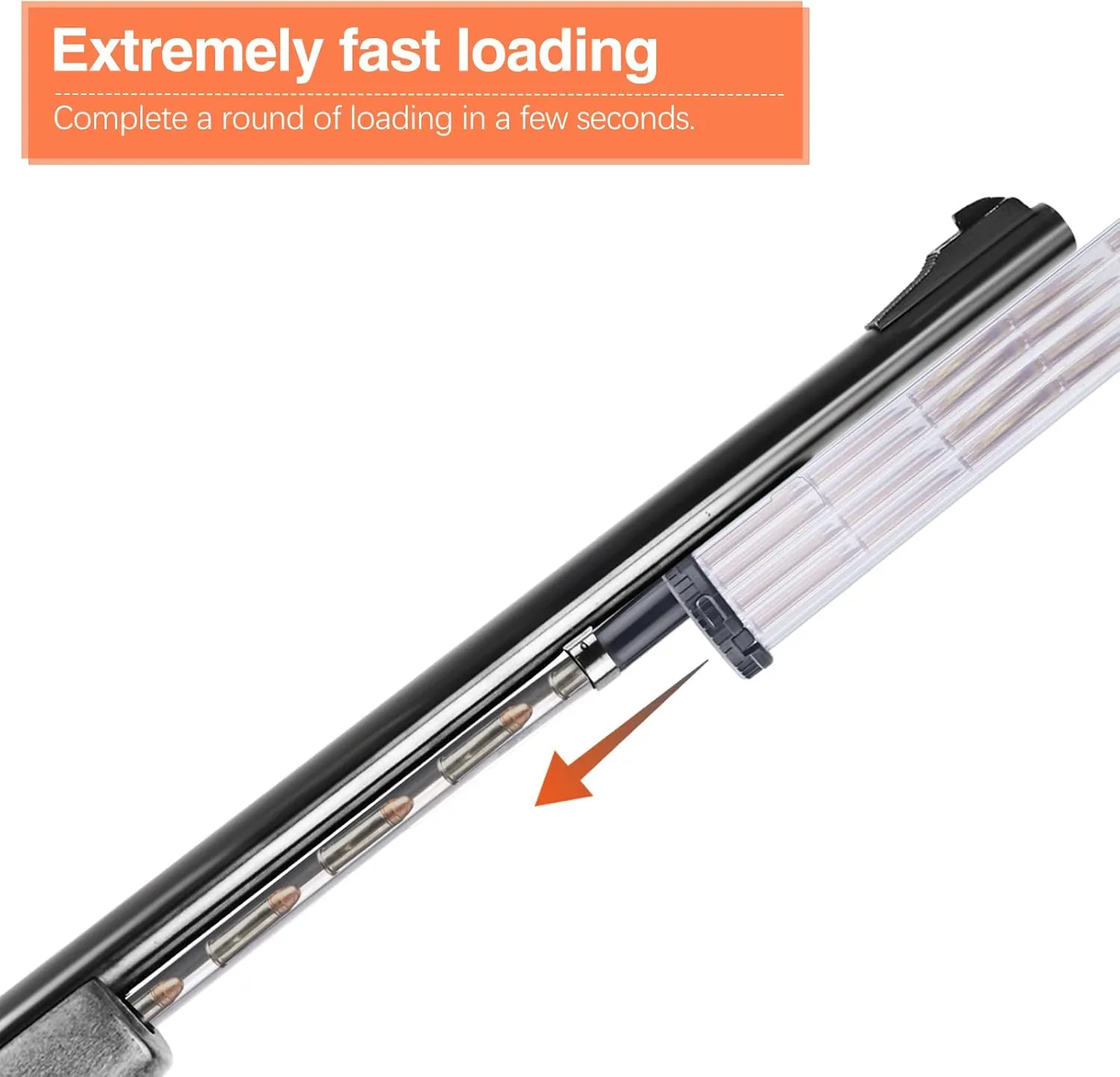 Ludex Rifle Tubular 176 Round Speed Loader for .22/.17 Ammo, Design for Lever Action Tube Fed Rifles, Henry 22 Mag/22LR/22S Magazine Speed Loader