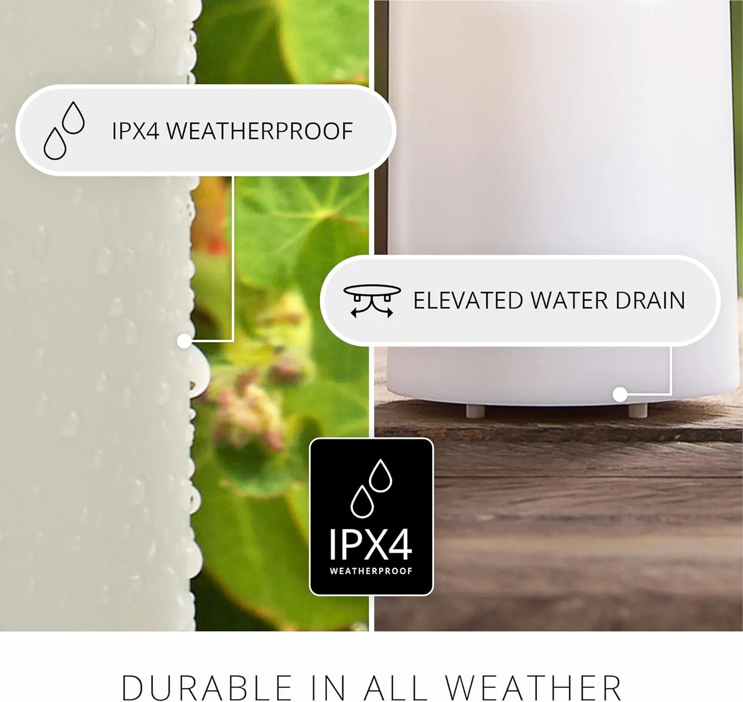 Luminara - Flameless LED Battery Operated Flickering Pillar Candles - White - Pack of 1, 3.25" x 7" - Realistic Moving Flame Real Wax Indoor/Outdoor