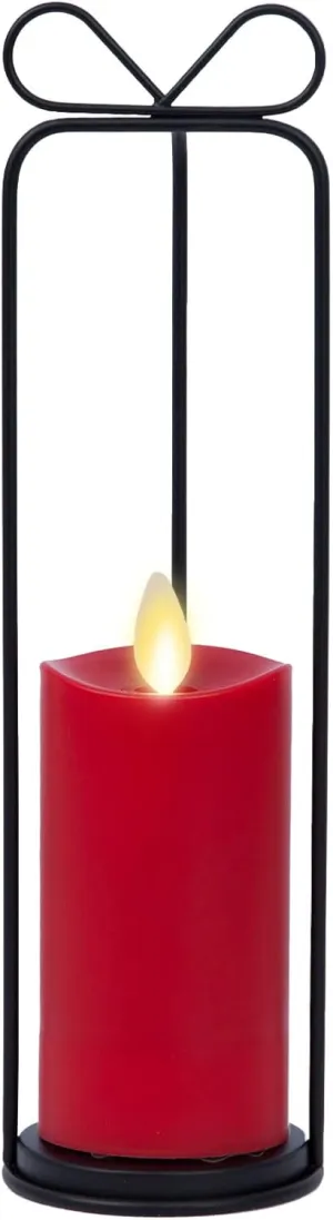 Luminara Heritage Lantern with Outdoor Flameless Candle and Remote (9.5-inch, Black)