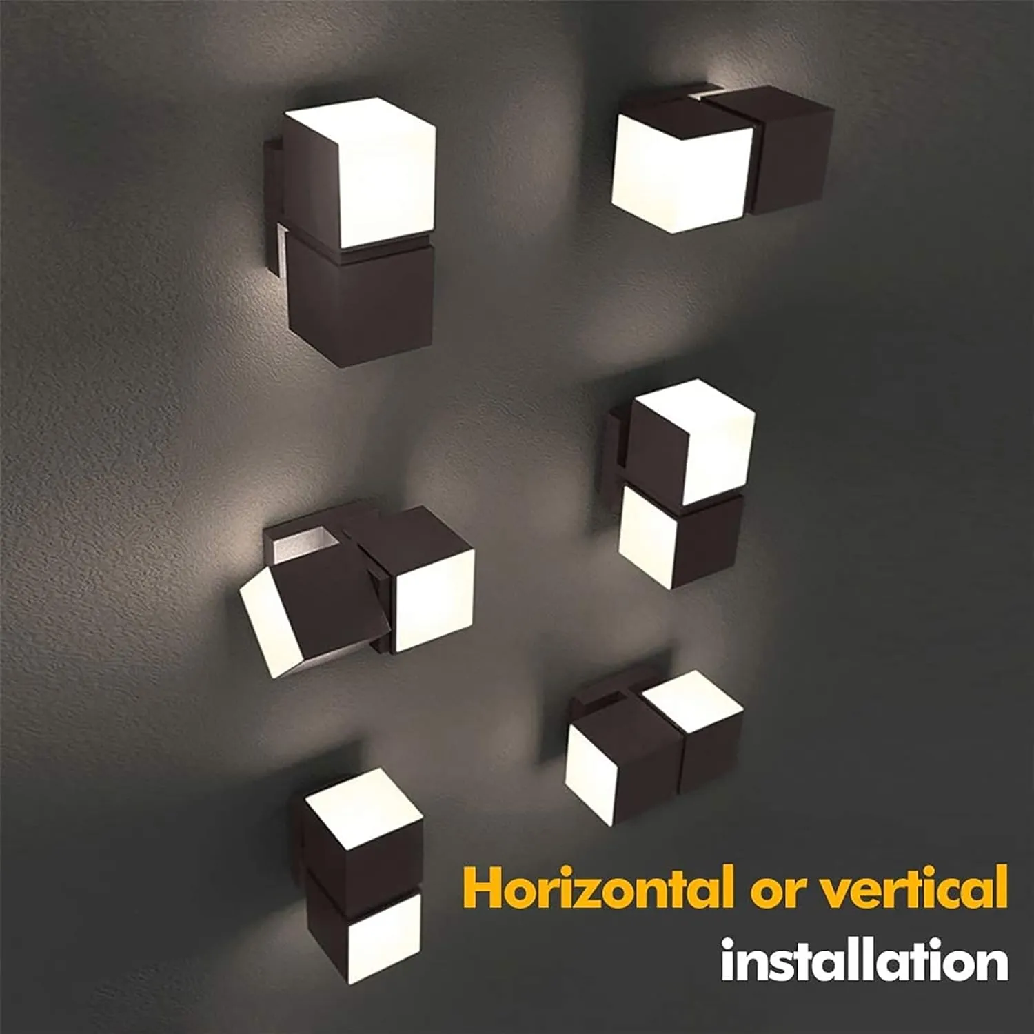 LUTEC Cuba 3000K 1100LM LED Integrated Porch Wall Light Outdoor and Indoor Bedroom LED Wall Lantern Sconce-Bronze