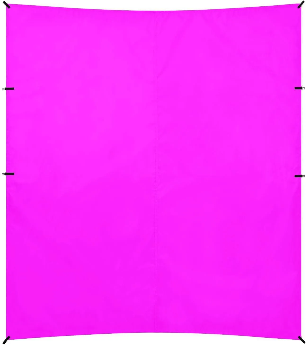 Magenta Fuchsia Solid Color Pure Plain Foldable Beach Cabana UPF50  Protection Lightweight Sun Shade with Sandbags and Shovel for Camping, Fishing, Backyard Fun