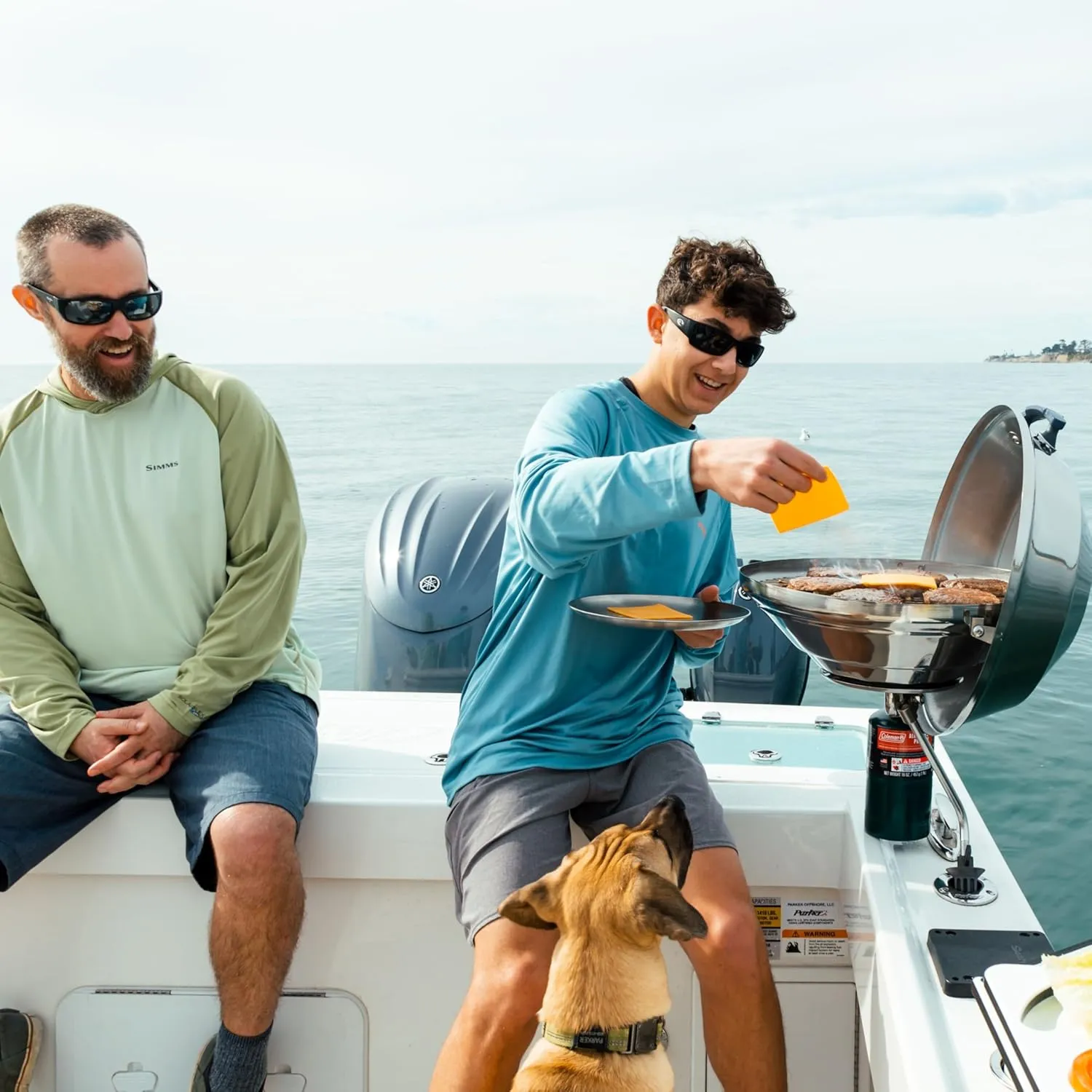 Magma A10-215 Marine Kettle Portable Gas Grill - Stainless Steel BBQ for Boats - Wind-Resistant Design, Safe Propane Connection, Stay Cool Handle - 17" Diameter