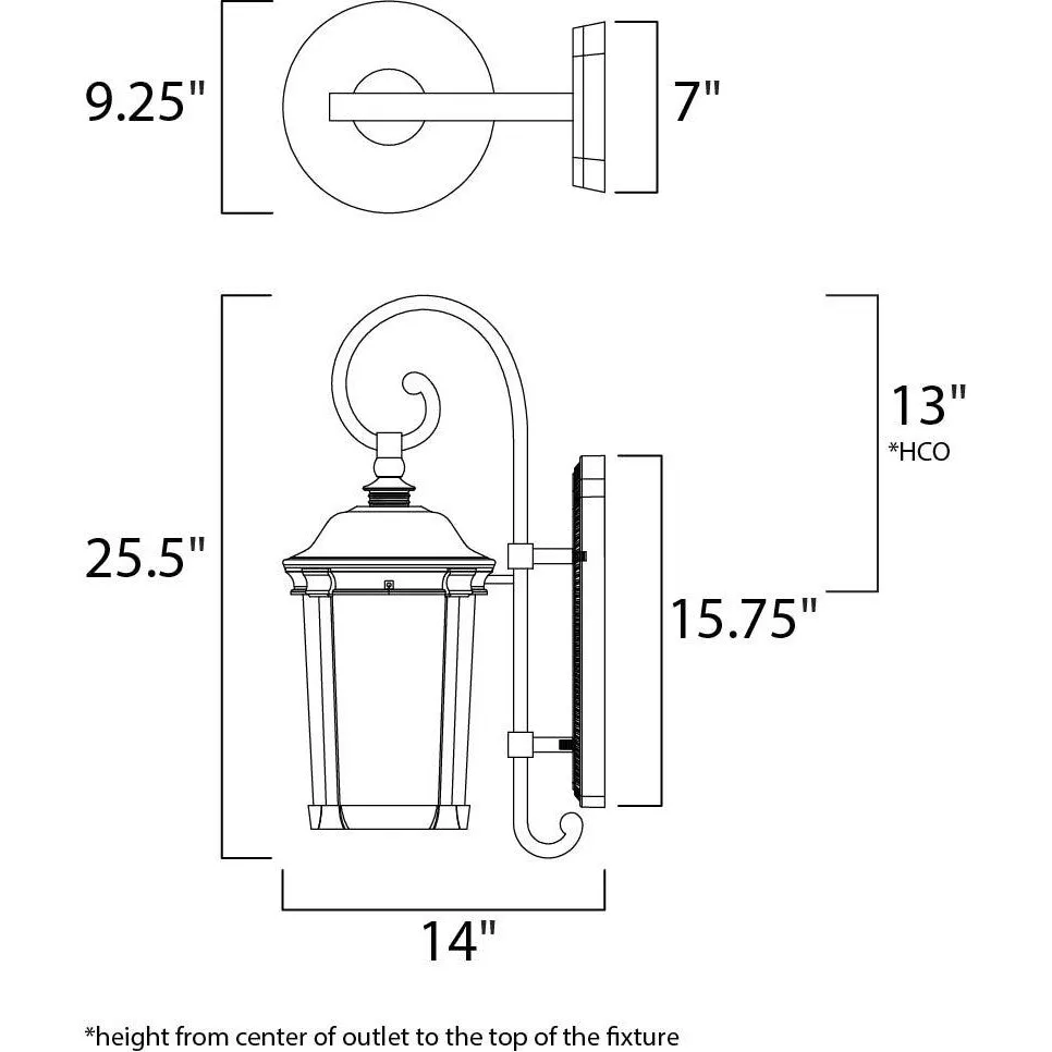 Maxim Lighting DOVER LED 55024CDBZ Exterior Traditional - Bronze