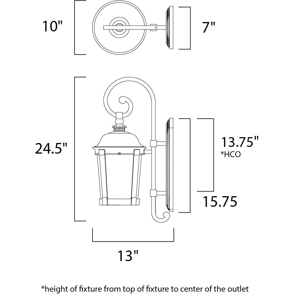Maxim Lighting DOVER LED E26 56094FSBZ Exterior Traditional - Bronze