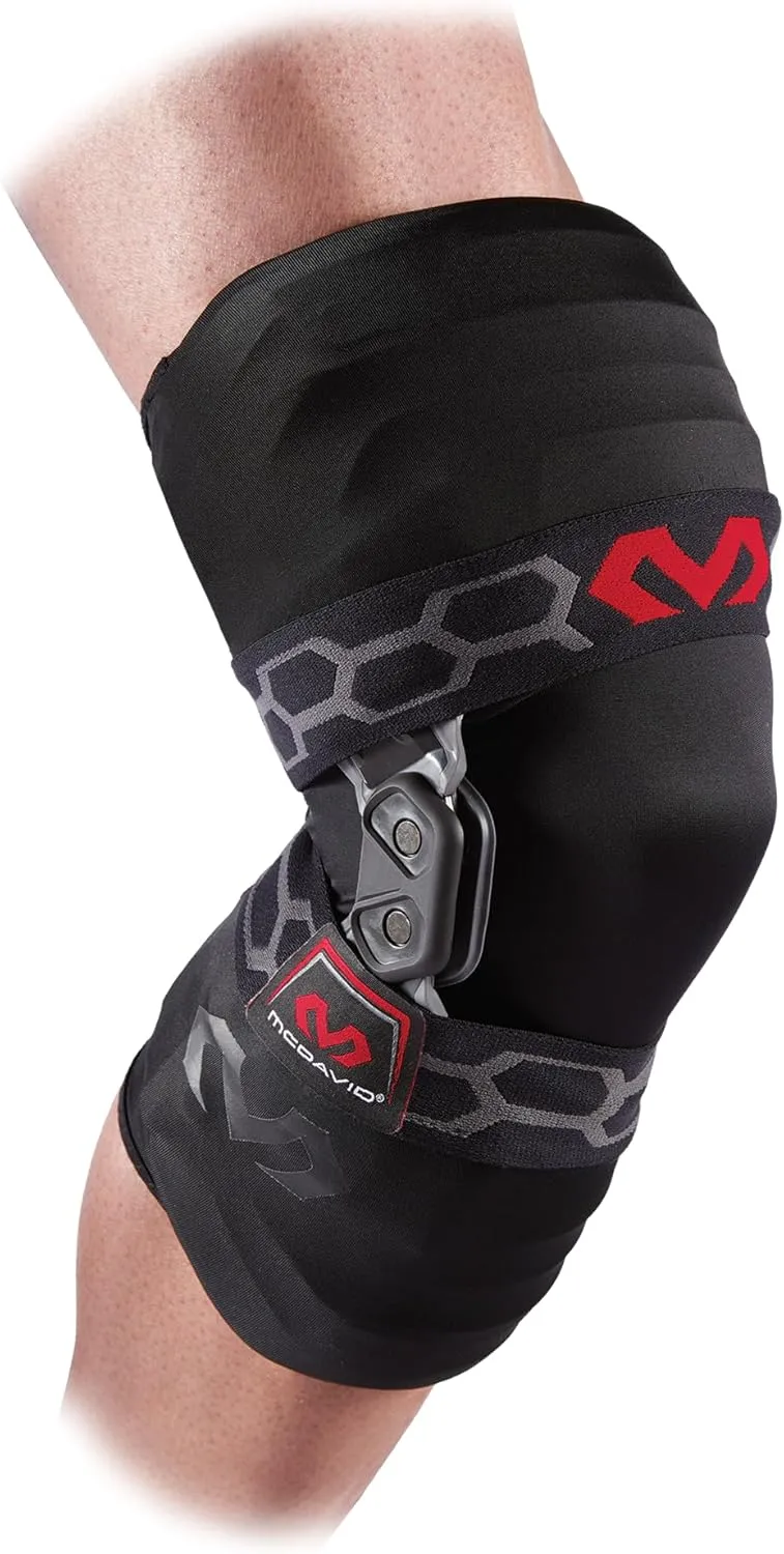 McDavid Knee Brace, Heavy Duty Hinged Knee Braces for Knee Pain, Instabilities, Ligament, ACL, MCL, PCL, Meniscus Injury, Pain Relief, Recovery, Preventive Hyperextension, Left or Right Side