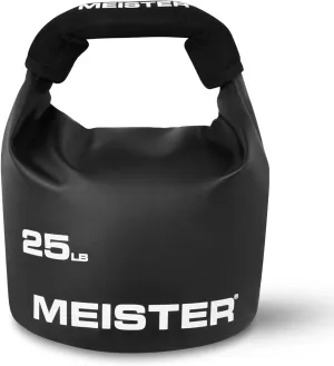 Meister BEAST Portable Sand Kettlebell - Soft Sandbag Weight - 25lb / 11.3kg - Black