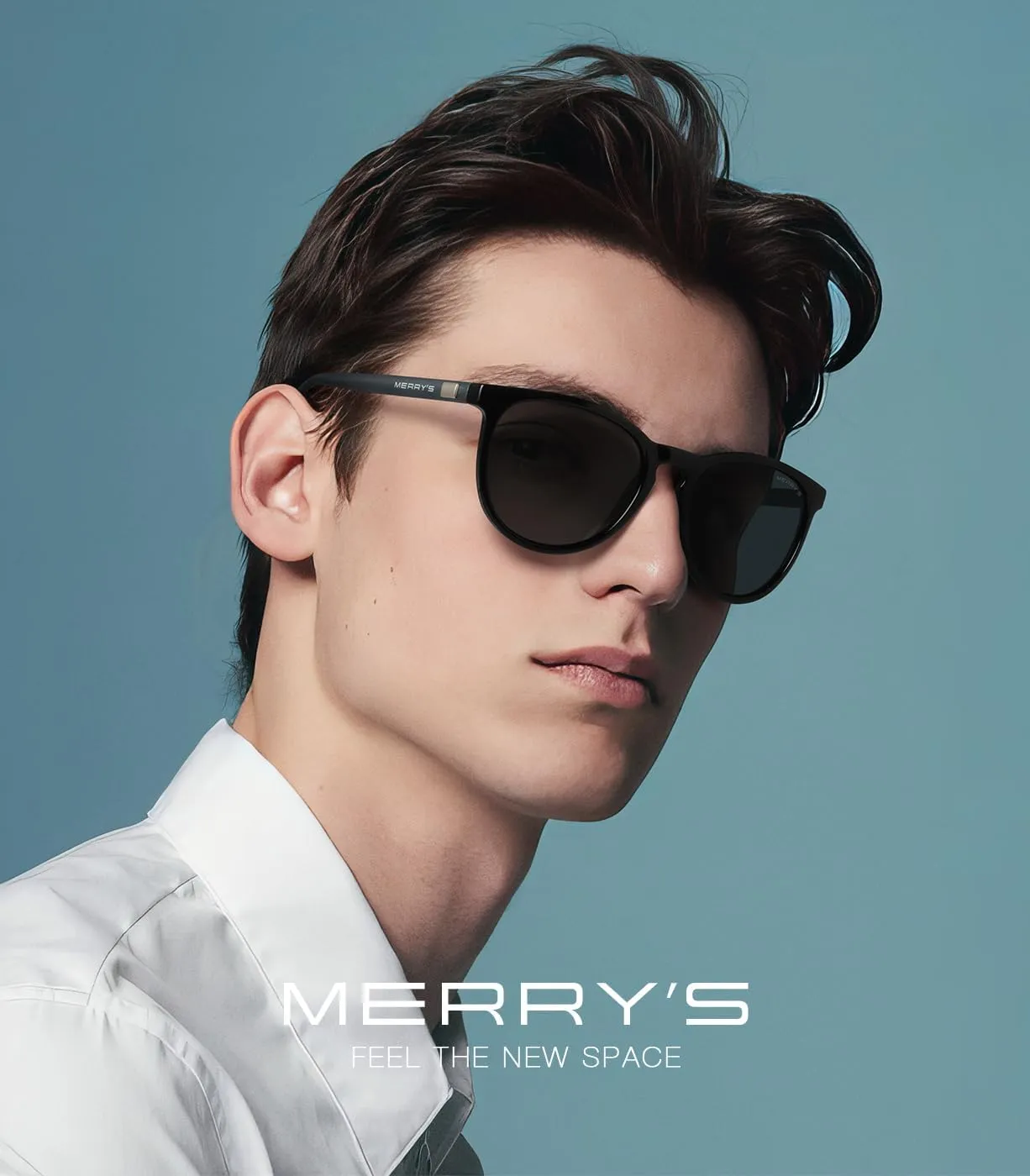 MERRY'S Polarized Sunglasses for Women Men Vintage Retro Classic Round Frame Aluminum Legs S8288