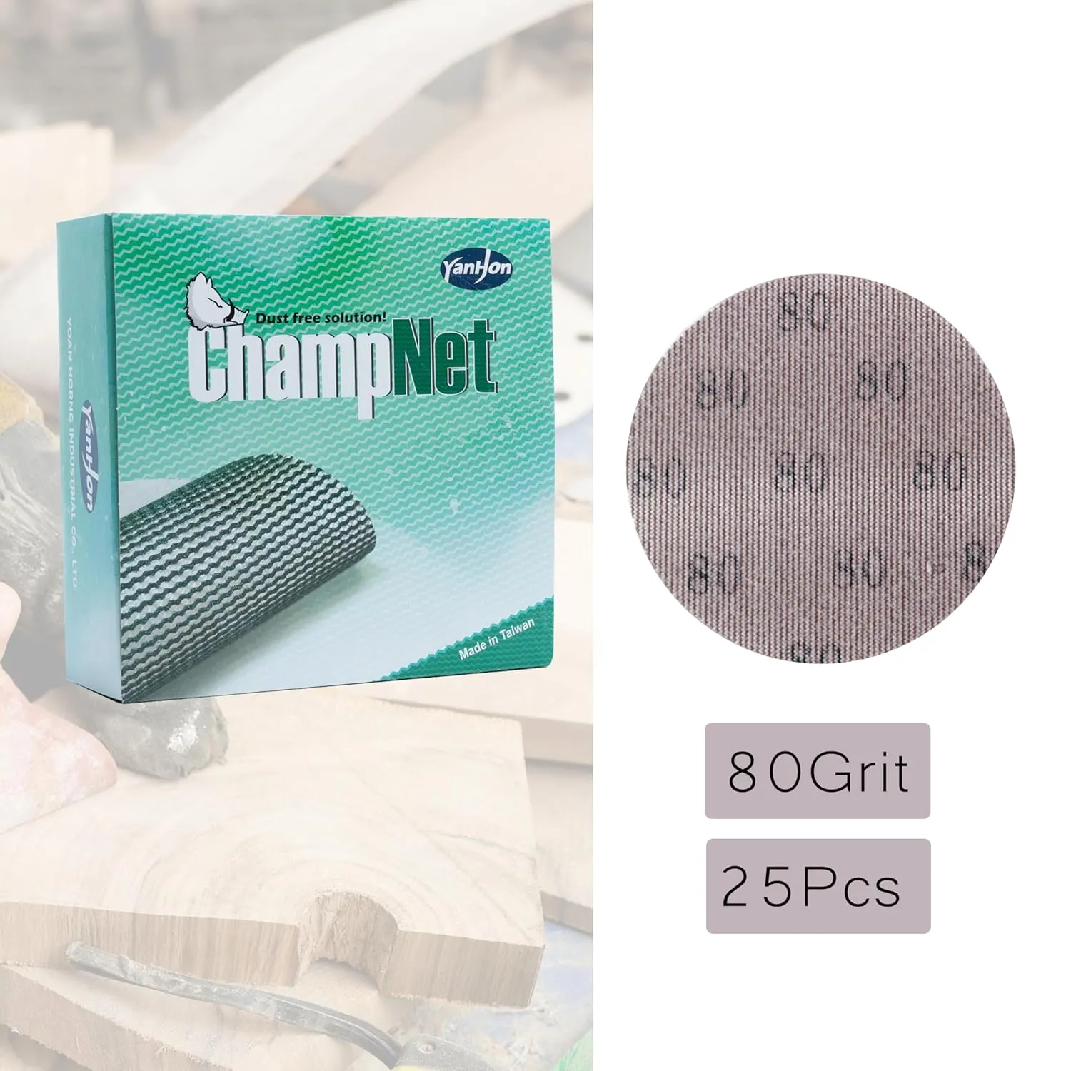 Mesh Drywall 9 Inch Sanding Disc 80 Grit 25PCS, Sand Screen 9in Sandpaper Net Dust Free Hook and Loops Discs | Compatible with Radius 360 Drywall Sander | Ideal for Drywall, Floor, Putty Use