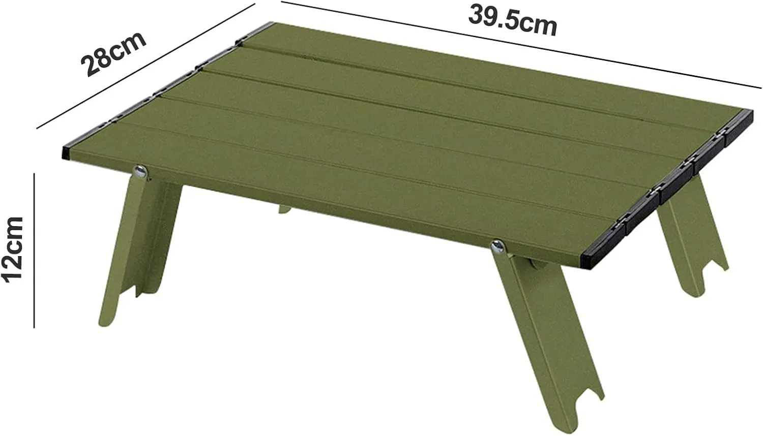 Mini Folding Camping Table, Ultralight Aluminum Beach Table with Solid Construction and Strong Load-Bearing, Portable Collapsible Table for Outdoor Picnic, Traveling (White)