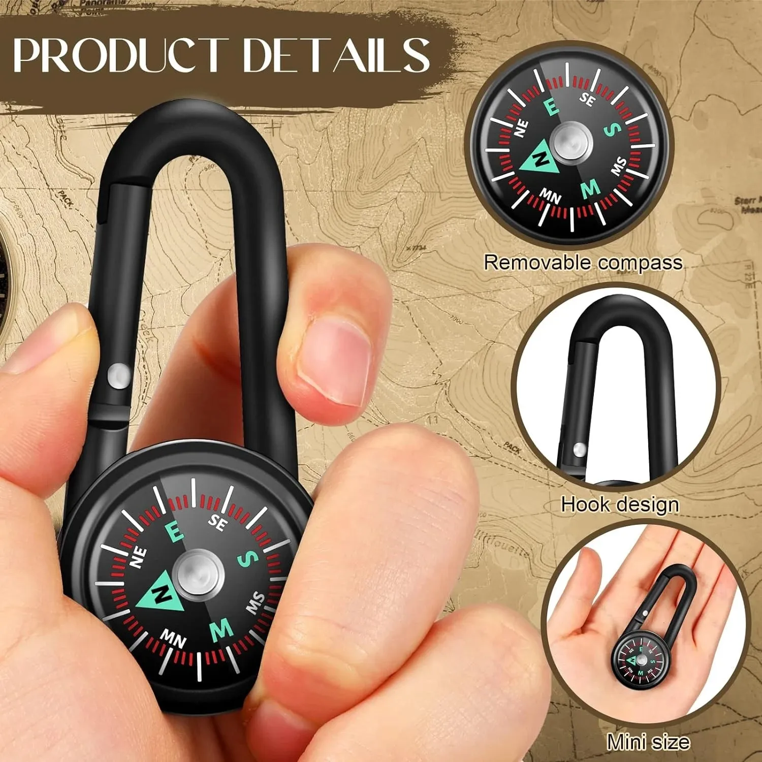 Mini Survival Pocket Compass