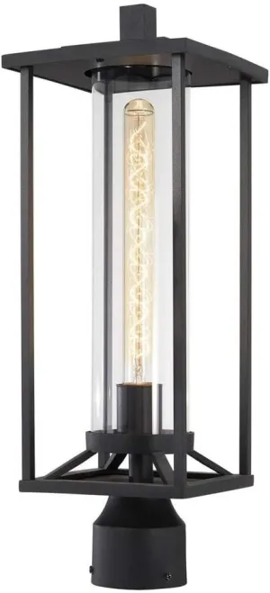 Minka Lavery Farmhouse Outdoor Post Lights 72476-66 Trescott Exterior Post Lantern, 1-Light 60 Watts, Black
