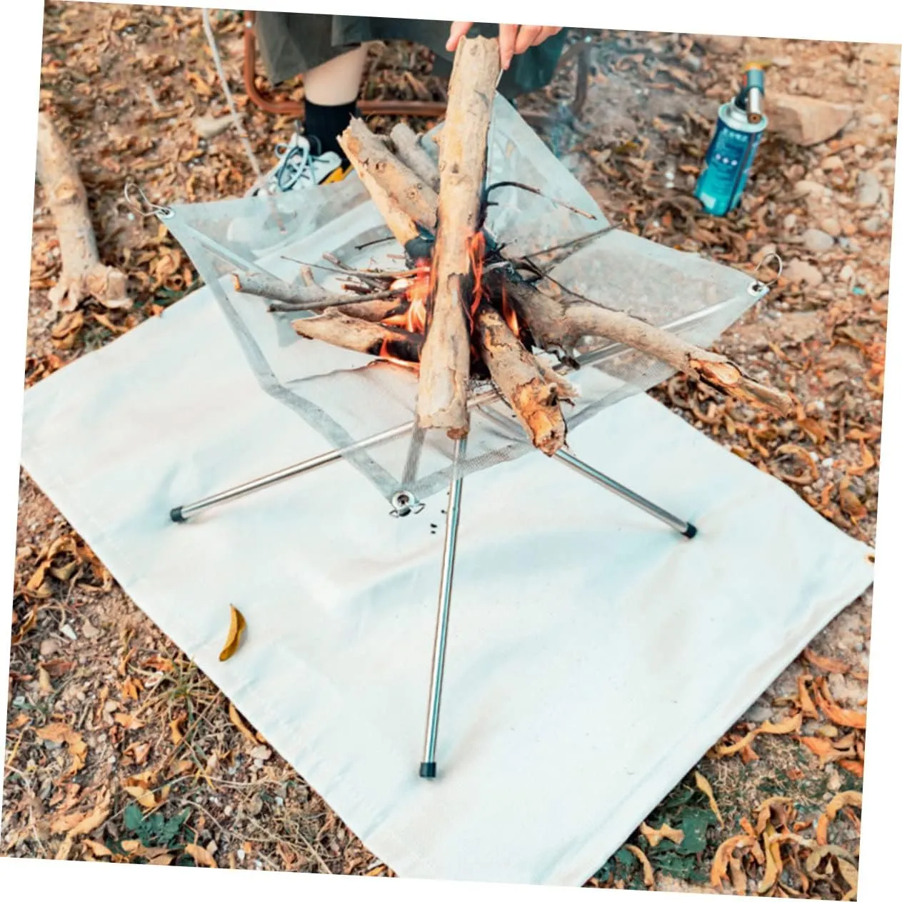 Mipcase 1set Fireproof Blanket Lightweight Camping Picnic Fire Retardant Mat Fireproof Pad for Outdoor Activities and Flexible Insulation for BBQ and Fire Pit Use