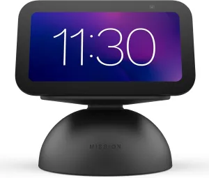 Mission 2-in-1 Tilt & Battery Stand for Echo Show 5 (3rd Gen, 2023 Release) (Make Your Echo Show Portable) - Charcoal Black
