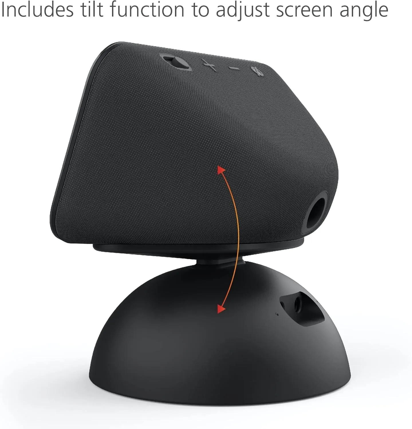 Mission 2-in-1 Tilt & Battery Stand for Echo Show 5 (3rd Gen, 2023 Release) (Make Your Echo Show Portable) - Charcoal Black