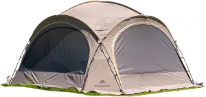 Mountainhiker Dome Tent for 5-10 People, 4-Season Waterproof Camping Tent with UV Protection, Chimney Hole, Easy Setup, Lightweight Outdoor Shelter for Family & Group Camping