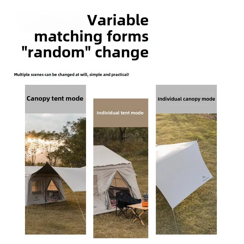 MOUNTAINHIKER Outdoor Camping 2-5 Person Waterproof Family Awning Beach Tent Quick Open Fishing Tent Picnic Park Anti-UV Shade