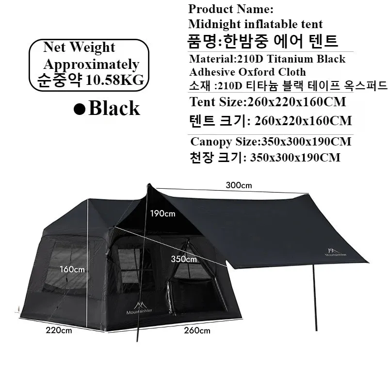 MOUNTAINHIKER Outdoor Camping 2-5 Person Waterproof Family Awning Beach Tent Quick Open Fishing Tent Picnic Park Anti-UV Shade