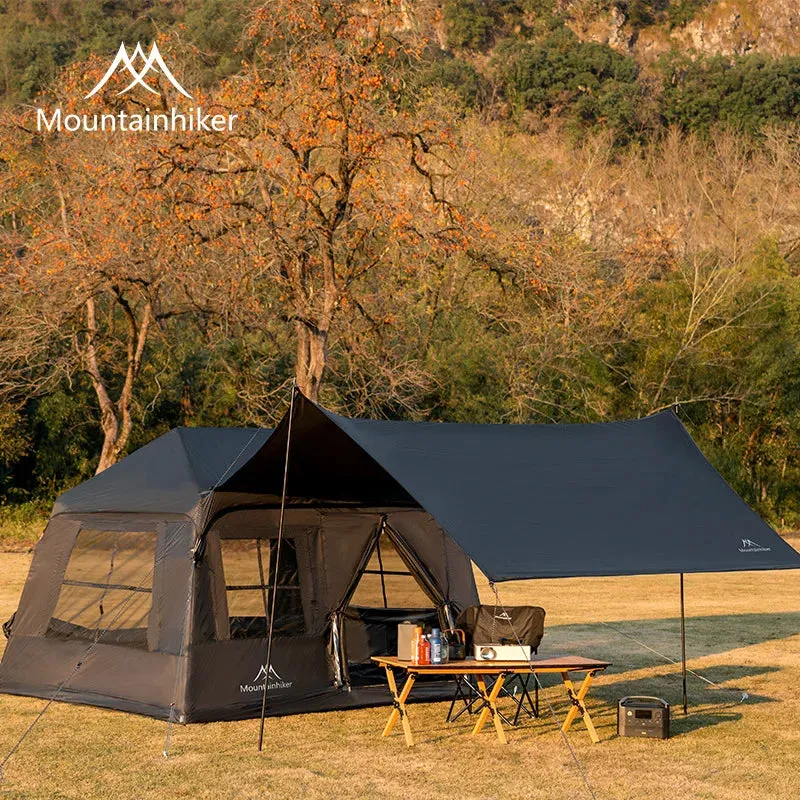 MOUNTAINHIKER Outdoor Camping 2-5 Person Waterproof Family Awning Beach Tent Quick Open Fishing Tent Picnic Park Anti-UV Shade
