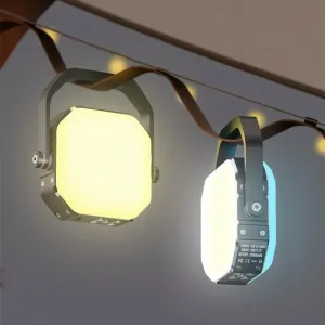 Multifunctional Camping Light Dimmable Colorful Lights Music 7 Color Changing Atmosphere Lamp with 10 Light Mode for Camping Party