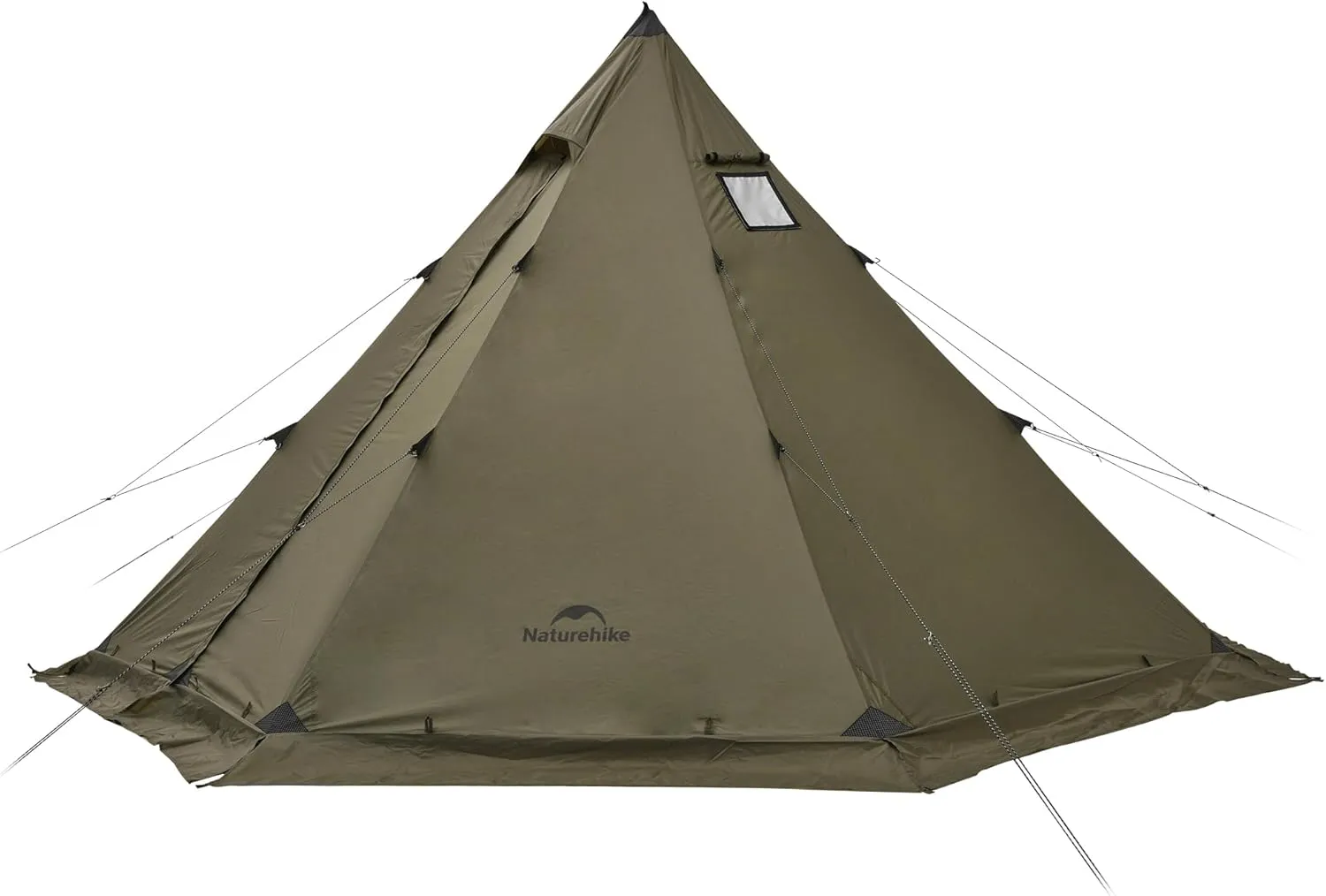 Naturehike Ranch Fire Teepee Tent with Stove Jack, 4-6 Person Waterproof Windproof 4 Season Tent for Cold Weather Camping
