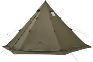 Naturehike Ranch Fire Teepee Tent with Stove Jack, 4-6 Person Waterproof Windproof 4 Season Tent for Cold Weather Camping