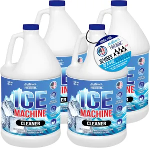 Nature's Freedom Ice Machine Cleaner - 4 Gallons (128 Uses) - Nickel-Safe Descaler, Made in USA, Universal Compatibility for Commercial/Residential Ice Makers such as Whirlpool, Scotsman and All