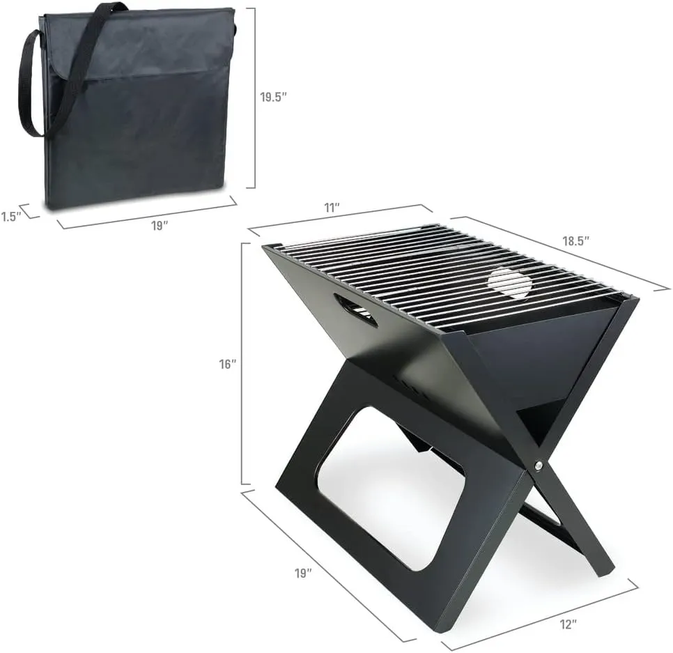 NFL X-Grill Portable Camping Tailgating Charcoal Grill