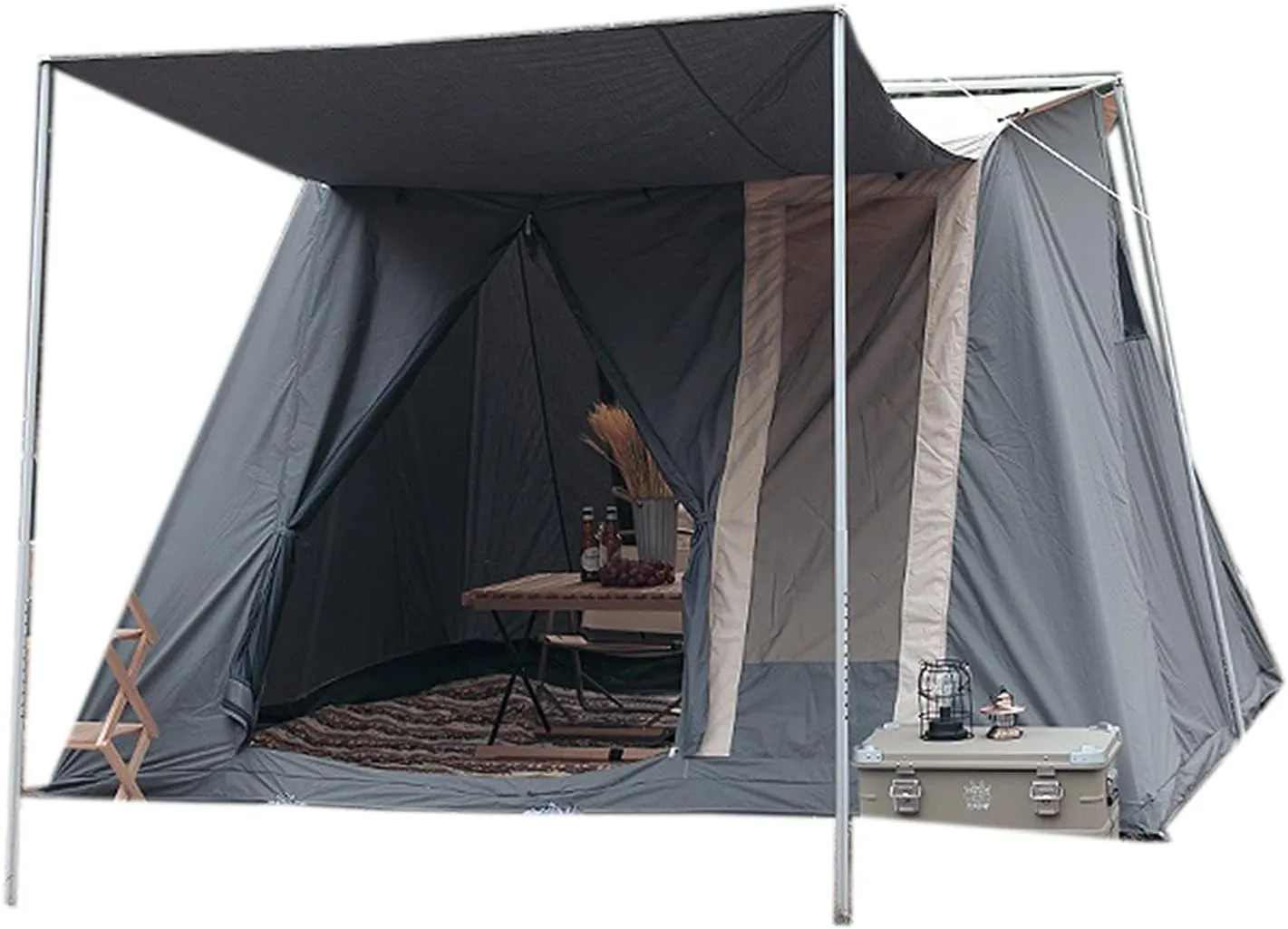 NIEH Four Seasons Tents Outdoor Camping Thick Rainproof Outdoor Camping Luxury Villas in Winter Exquisite Large Tents Comfortable Space