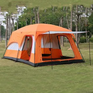 NIEH Outdoor Camping Tent 5-8 Person Large Family Tents for Camping Festival, Hiking Tent with Living Room and Separate Rooms 4 Season Tents Interesting