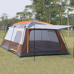 NIEH Outdoor Yurt Tent 5-8 Person Large Family Camping Tents for Festival, Hiking with Living Room and Separate Rooms 4 Season Tents Big Family Shelter Waterproof Tent