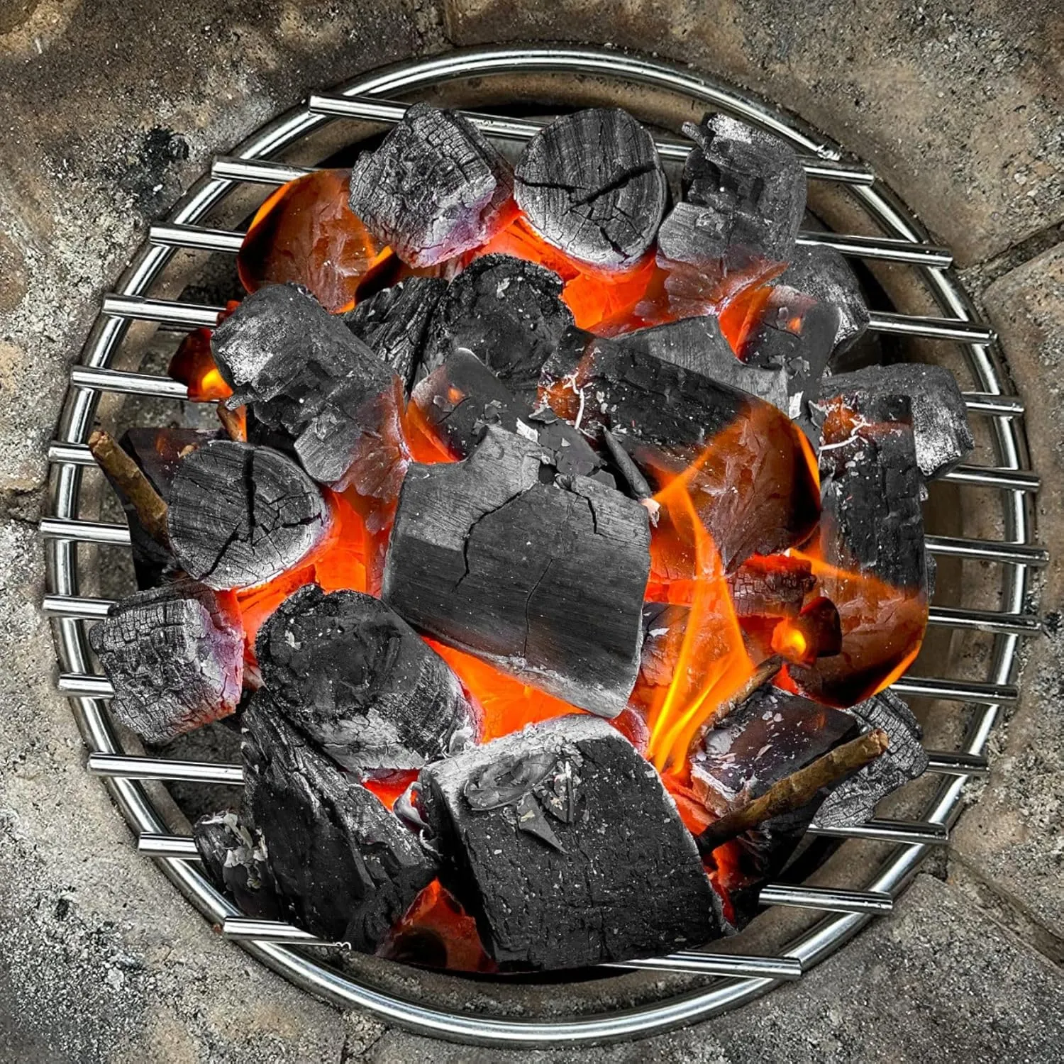 onlyfire Stainless Steel High Heat Charcoal Fire Grate Fits Large/MiniMax Big Green Egg Grill,9-Inch