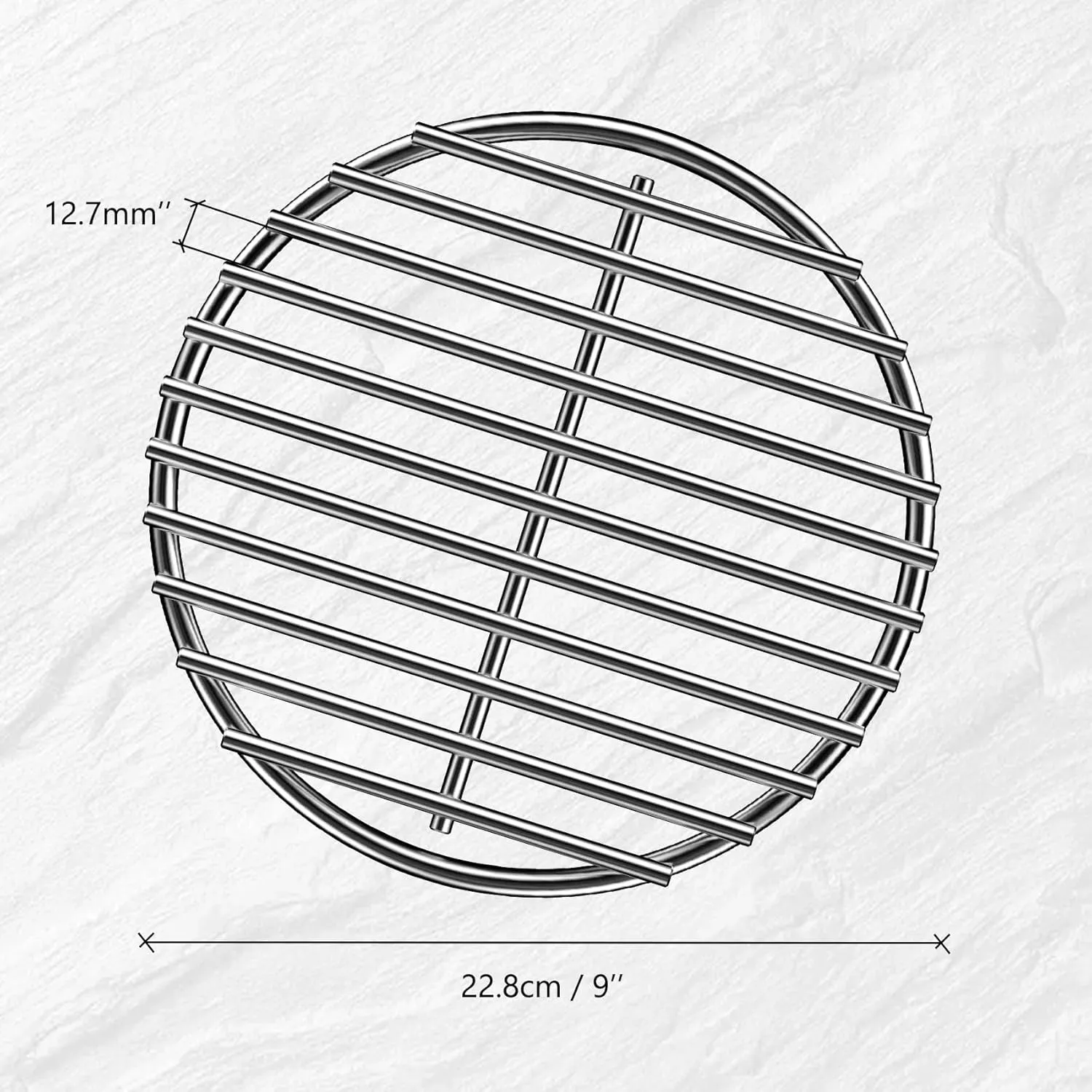 onlyfire Stainless Steel High Heat Charcoal Fire Grate Fits Large/MiniMax Big Green Egg Grill,9-Inch