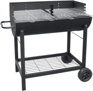 Outdoor Barbecue Grill Charcoal BBQ Grill Gathering Cooking Tools Camping Table Multifunction BBQ Trolley